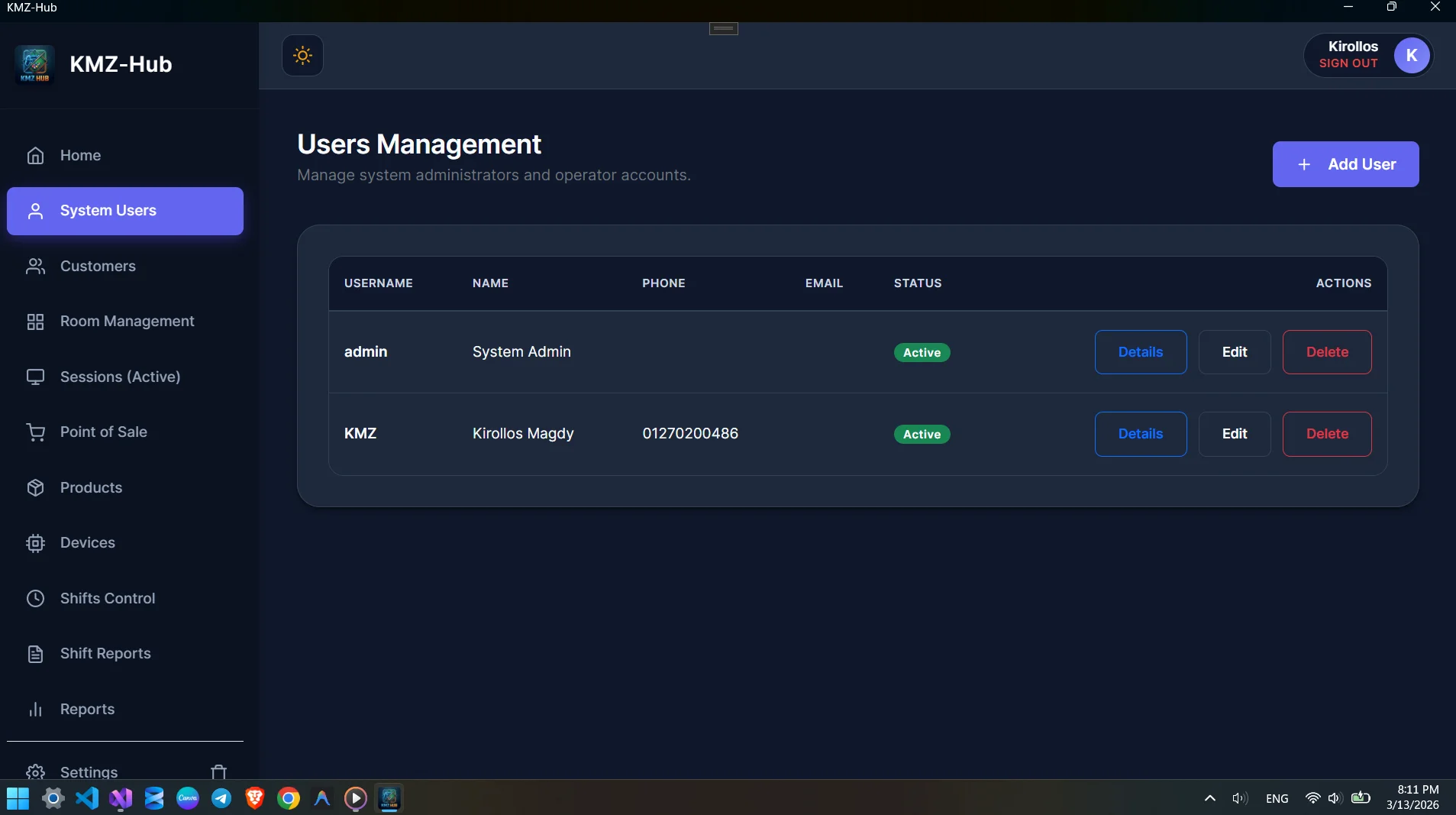 Users List